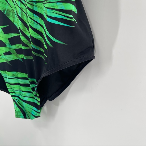 Swimsuits for All Tropical Palm Leaves Black Swimsuit Size 16 - Picture 5 of 13